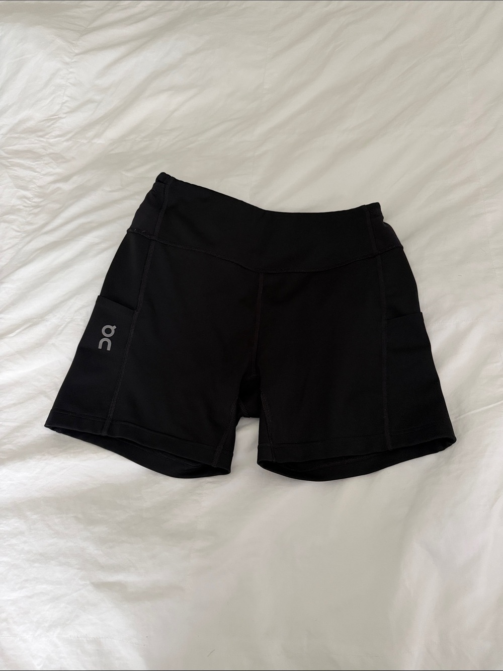 On Running Black Women's Athletic Shorts with Side Pockets